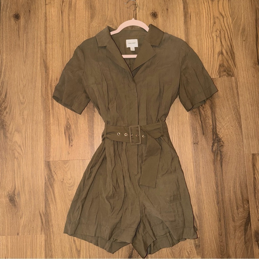 Nine West Safari Belted Romper